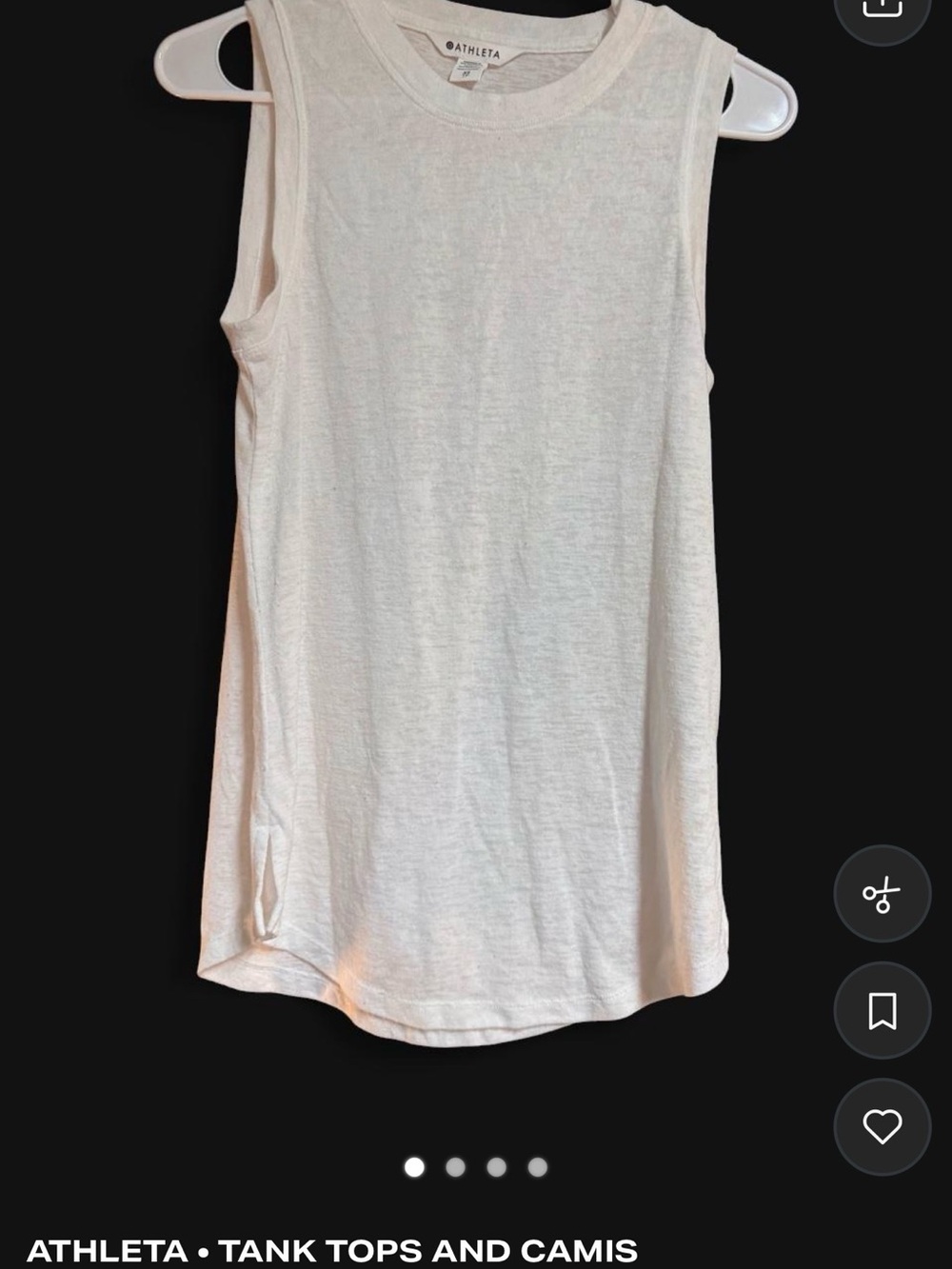 Athleta Cream Racerback Tank Top